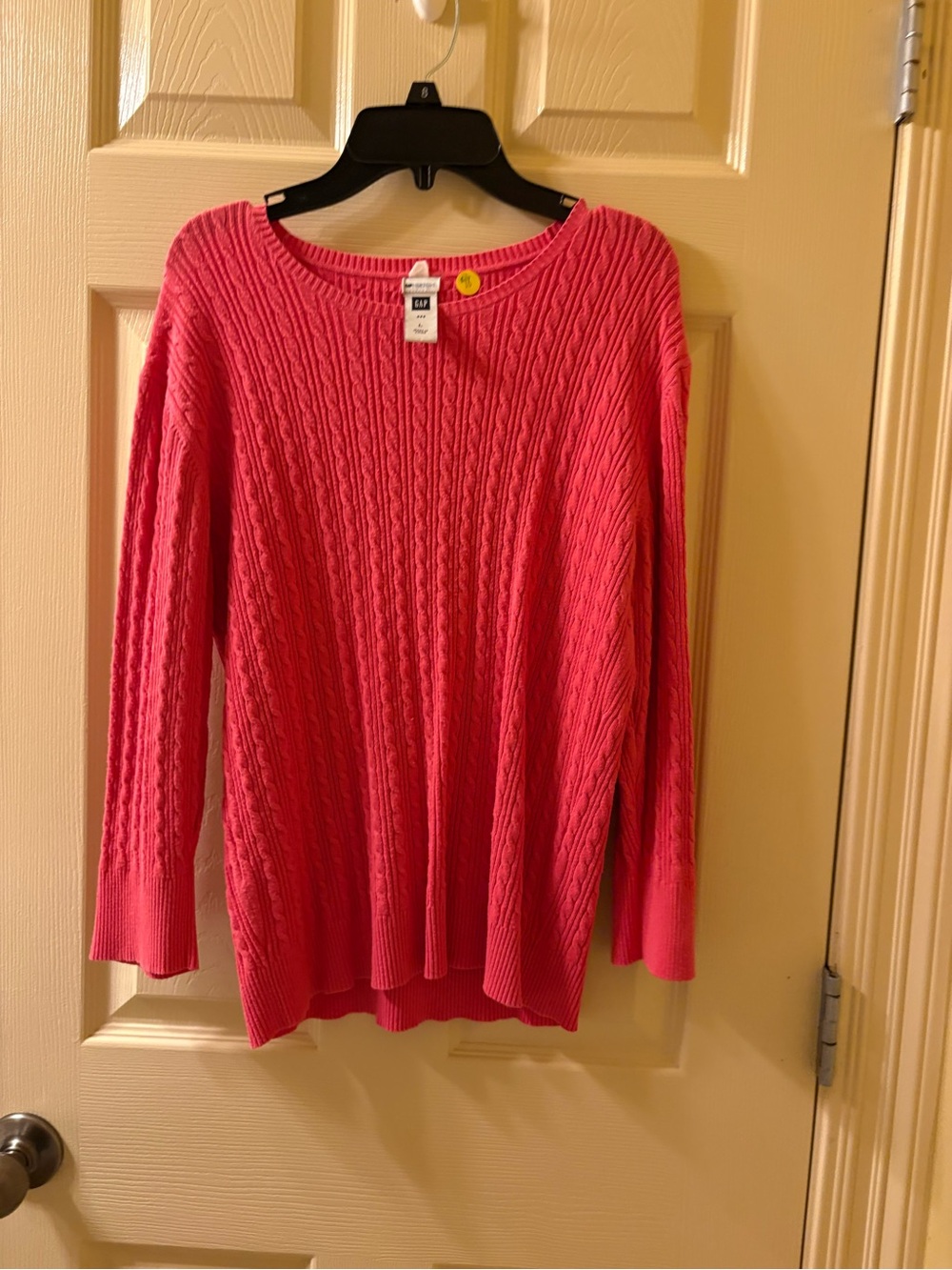 Gap Bright Pink Cable Knit Sweater